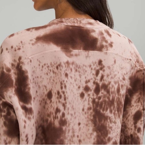 NWOT Lululemon Perfectly Oversized Crew Marble Dye Silky French Press - Picture 4 of 10